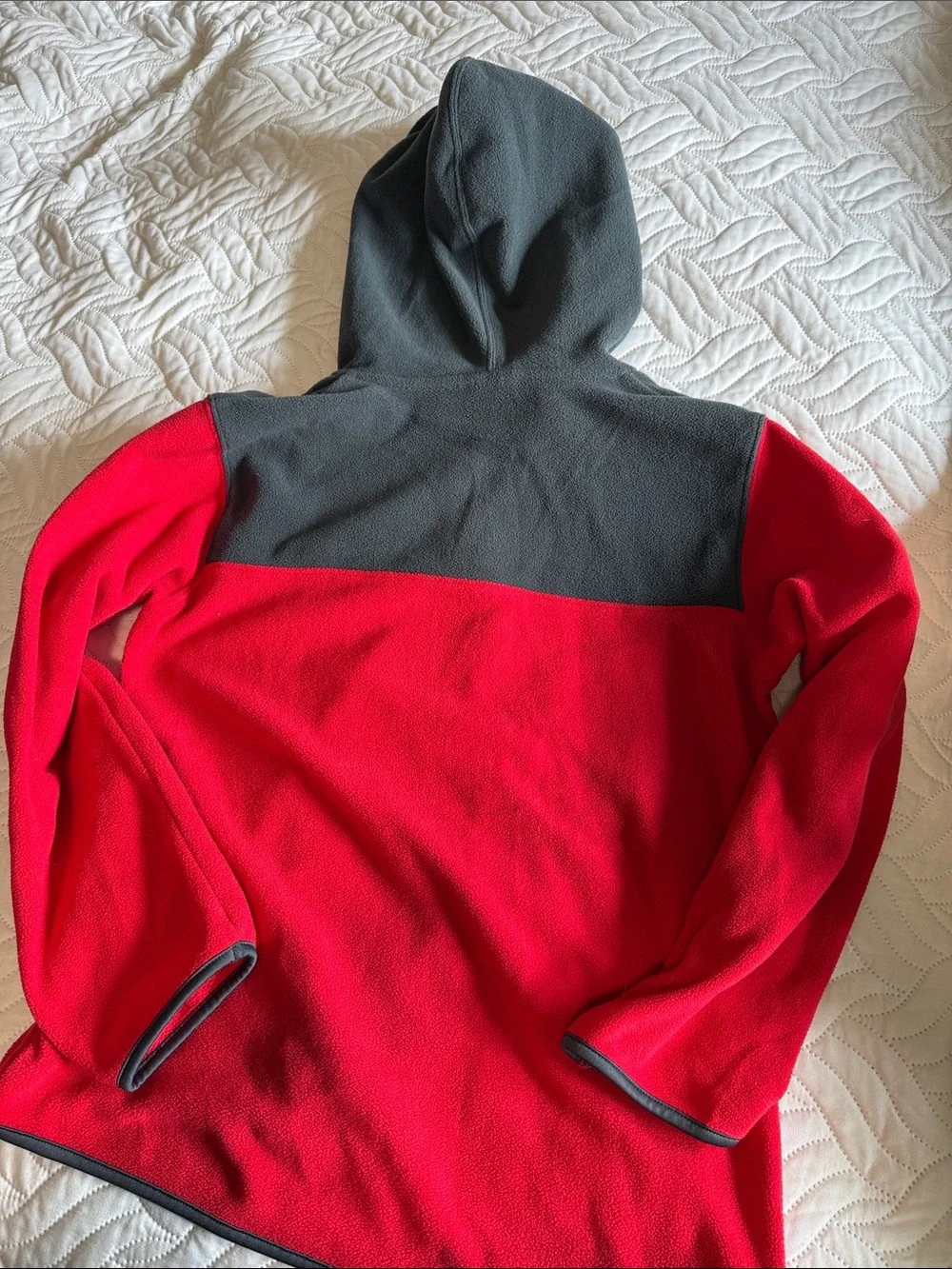 Rivalry Threads Red and Gray Hooded Fleece Jacket - Kids